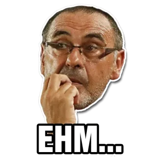 😕 EHM... думает, раздражен, человек, стикер telegram sticker