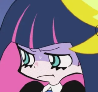 😡 Stocking Anarchy Panty & Stocking with Garterbelt Anime, Irritado/a, Menina, Irritada, Desenho animado whatsapp sticker
