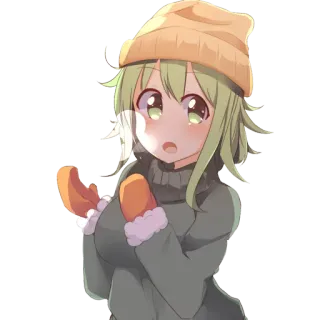 ❄️ Anime, Mädchen, Winter, Süß, Kawaii, Cartoon telegram sticker