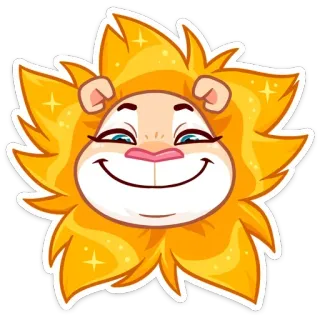🦁 สิงโต, สัตว์, การ์ตูน, น่ารัก, ตลก, สติกเกอร์ telegram sticker
