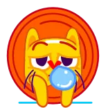 😪 Katze, Tier, Blase, Cartoon telegram sticker