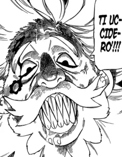 ☺️ TI UCIDERO!!! Anime, Manga, Villano, Monstruo, Terrorífico, Italiano, Agresivo telegram sticker
