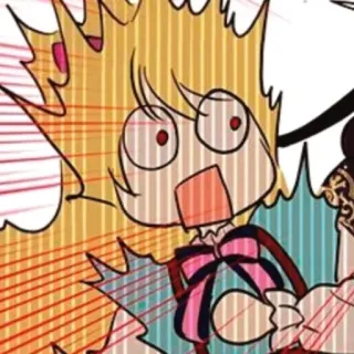 😱 Cartoon, Anime, Überrascht, Figur, Schockiert, Übertrieben whatsapp sticker