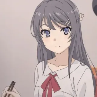 🐰 Mai Sakurajima Rascal Does Not Dream of Bunny Girl Senpai Anime, Fille, Sakurajima, Mai, Bunny Girl Senpai, Manger telegram sticker