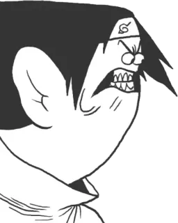 😤 Sasuke Naruto anime, manga, sasuke uchiha, naruto, angry, cartoon telegram sticker