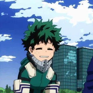 Izuku Midoriya @MyHeroAcademia_Fans whatsapp stickers
