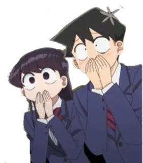 😯 Komi anime, escuela, impactado, lindo, chica anime telegram sticker