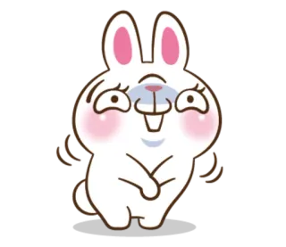 😋 кролик, заяц, животное, милый, мультик whatsapp sticker