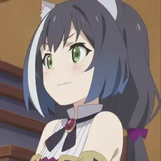 🖤 Anime, Kocica, Słodkie, Kreskówka, Postać, Ilustracja telegram sticker