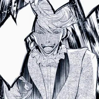 🥜 zły, anime, manga, wyraz, postać telegram sticker