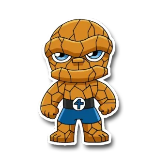 😐 The Thing The Thing, Marvel, superhero, Fantastic Four, comics, cartoon telegram sticker