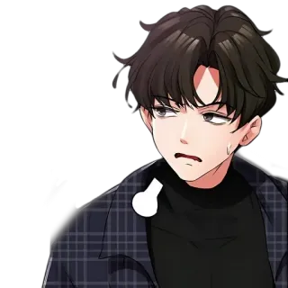 🥵 Anime, Emocjonalne, Smutne, Manga, Postać, Męskie telegram sticker