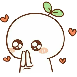 💘 cute, cartoon, plant, heart, emoji, character telegram sticker