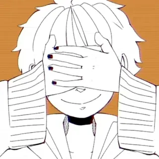 🙈 anime, person, character, cartoon, eyes, face telegram sticker