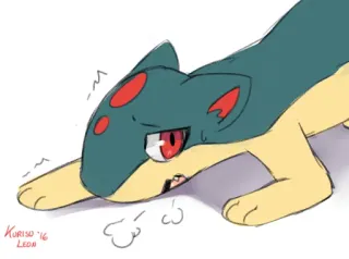 💦 Quilava 宝可梦, 火岩鼠, 火属性, 动物, 哺乳动物, 卡通 telegram sticker