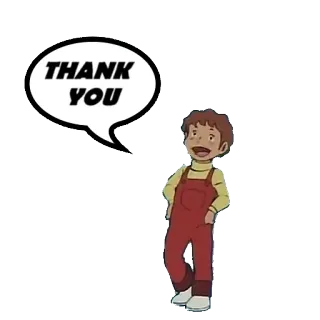 🙂 THANK YOU cảm ơn, hoạt hình, lời chào, bé trai telegram sticker
