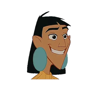 😬 Kuzco The Emperor's New Groove ดิสนีย์, จักรพรรดิ, แอนิเมชั่น, การ์ตูน, ยิ้ม telegram sticker