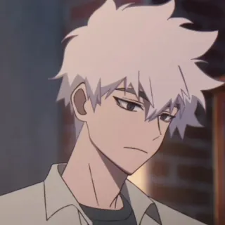 ⌚️ Anime, Personagem, Cabelo branco, Masculino telegram sticker