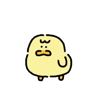 💬 pato, desenho animado, animal, fofo, amarelo whatsapp sticker