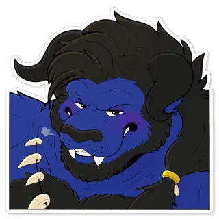 🥴 Anthro, Furry, Personage, Beest, Fantasy, Monster, Wezen telegram sticker
