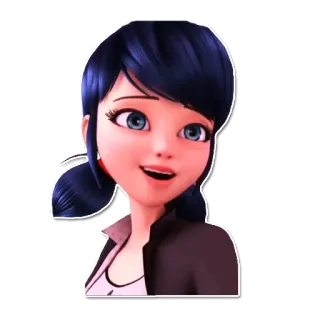 😄 Marinette Dupain-Cheng Miraculous: Tales of Ladybug & Cat Noir Desenho animado, Anime, Garota, Miraculous Ladybug, Marinette telegram sticker