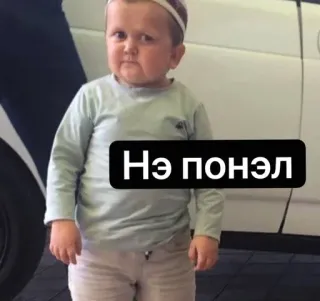 🤨 Hasbulla Magomedov Нэ понял hasbulla, meme, kid, russian, puzzled telegram sticker