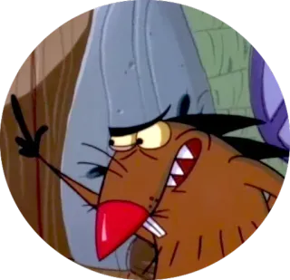 ⚪️ Daggett Beaver The Angry Beavers Daggett, Angry Beavers, cartoon character, beaver telegram sticker