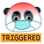 🤬 TRIGGERED Panda, Gatilho, Meme, Emocional, Chateado whatsapp sticker