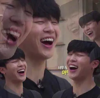 🤷 너무 웃지 마세요 laughter, smiling, happy, korean, joyful, person, expressions telegram sticker