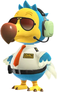 🦤 Wilbur Animal Crossing DAL animal crossing, wilbur, dodo airlines, videospiel, nintendo telegram sticker