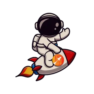 🔥 astronaut, rocket, space, cartoon, sticker, exploration telegram sticker