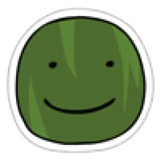 😊 verde, cara, mancha, dibujos animados, pegatina, simple, dibujo telegram sticker