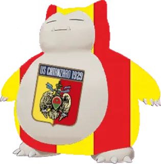 🟨 Snorlax US CATANZARO 1929 pokemon, snorlax, us catanzaro, fútbol, fútbol, equipo telegram sticker