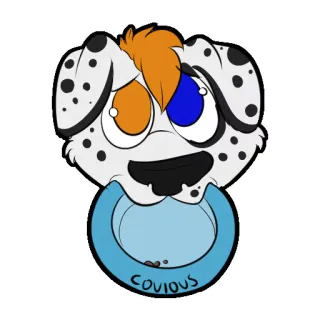 🍖 COVIOUS собака, мультфильм, питомец, животное, миска, covious telegram sticker