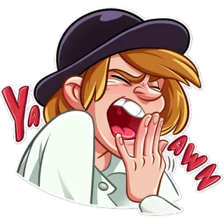 😪 Yawwwwn bocejo, sonolento, cansado, entediado, exausto telegram sticker