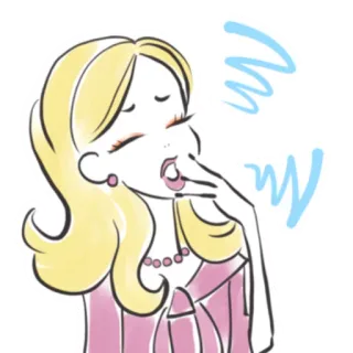 😴 phụ nữ, hoạt hình, tóc vàng, thời trang, hình minh họa, cô gái telegram sticker
