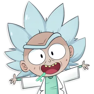😃 Rick Sanchez Rick and Morty Rick and Morty, Kartun, Ilmuwan, Lucu, Animasi telegram sticker