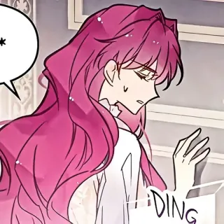 💭 DING anime, manga, pink hair, woman, cartoon telegram sticker