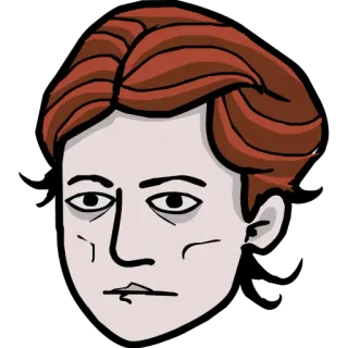👩‍🦰 Porträt, Mann, Gesicht, Kopf, Illustration, Cartoon telegram sticker
