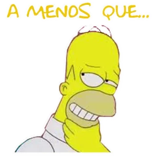 🤔 Homer Simpson The Simpsons A MENOS QUE... Homer Simpson, Los Simpson, pensando, español, dibujos animados telegram sticker