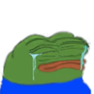 😭 Pepe the Frog meme, sad, crying, frog, pepe, internet meme telegram sticker