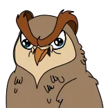😭 сова, мультик, злой, птица, животное telegram sticker