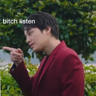 👽 bitch listen Meme, Offensivo, Testo, Persona, Indicando, Scortese telegram sticker