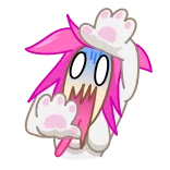 😨 アニメ, 漫画, 怖い, 猫, ピンク髪, 衝撃, 可愛い, 表情 telegram sticker