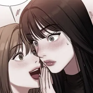 💀 Anime, Cô gái, Thì thầm, Tình bạn, LGBT whatsapp sticker