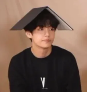 🙄 V kpop, sänger, idol, männlich, portrait, person telegram sticker