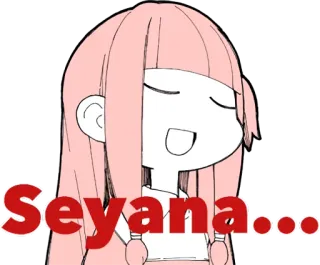😃 Seyana... anime, carino, animato, saluto whatsapp sticker