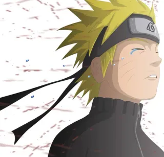 😢 Naruto Naruto, anime, character, manga, ninja, sad telegram sticker