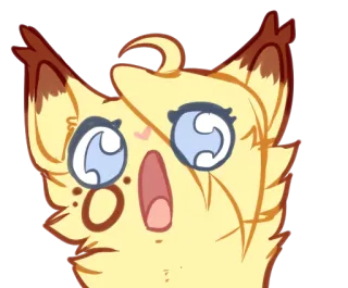 😳 cat, cute, kawaii, sticker, animated, cartoon telegram sticker