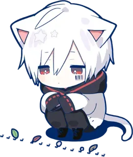 ☹️ Anime, Catboy, Chibi, Kawaii, Mignon, Manga telegram sticker